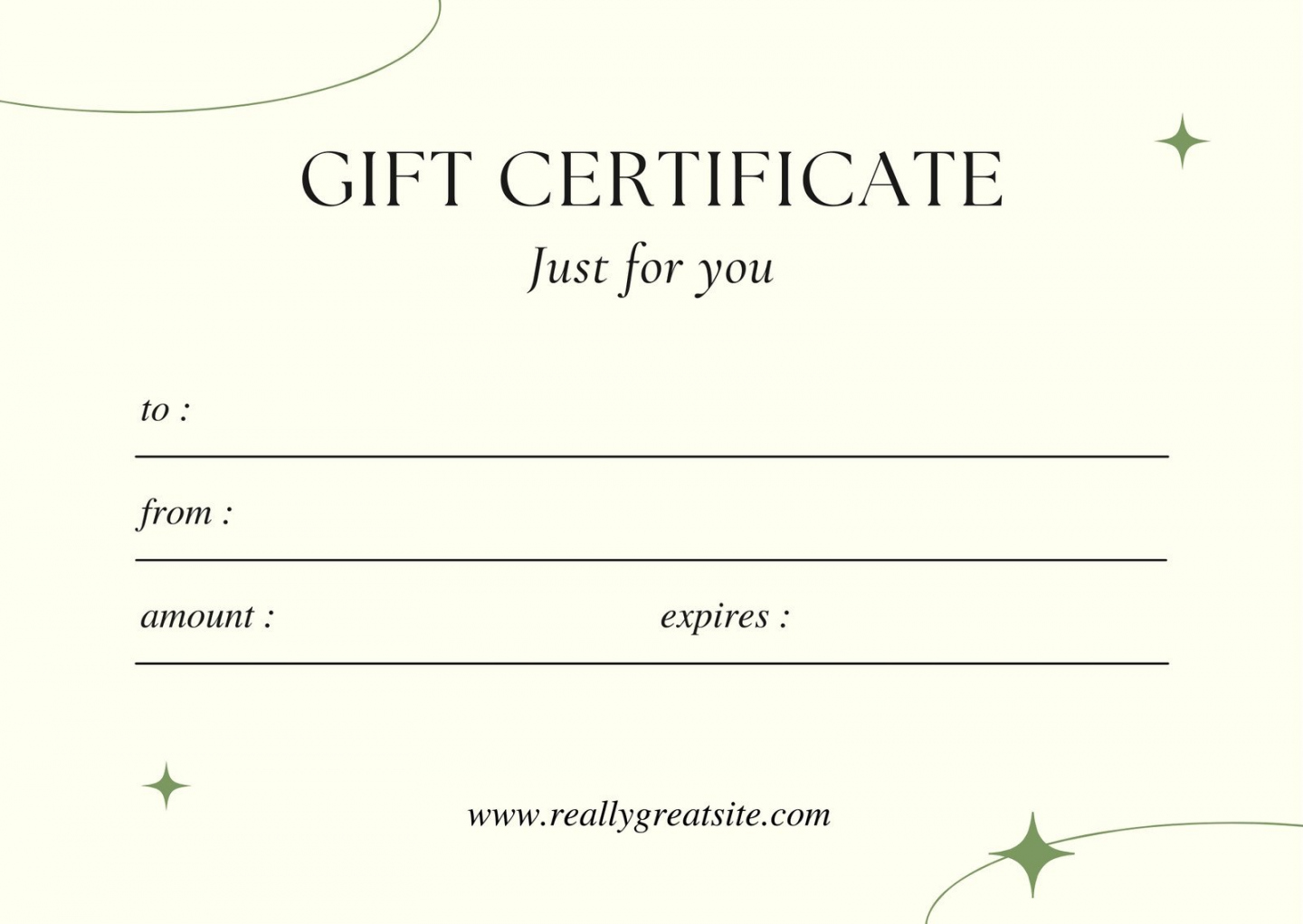 Free Gift Certificate Printable - Printable - Page  - Free, printable gift certificate templates to customize