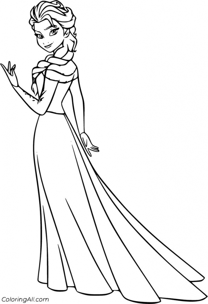 Free Printable Elsa Coloring Pages - Printable - Pin on Cartoon Coloring Pages