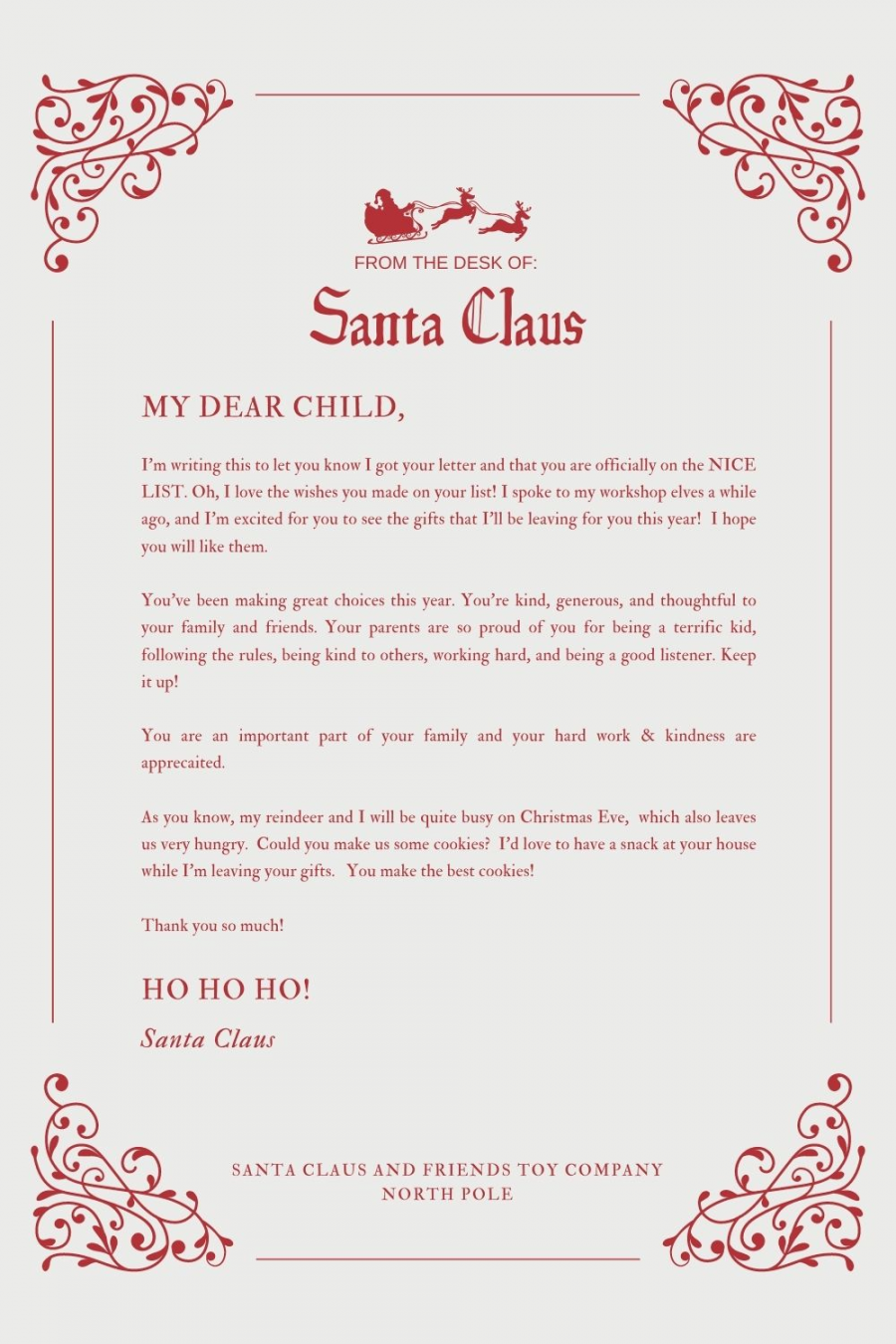 Letter From Santa Free Printable - Printable - Pin on Elf on the Shelf