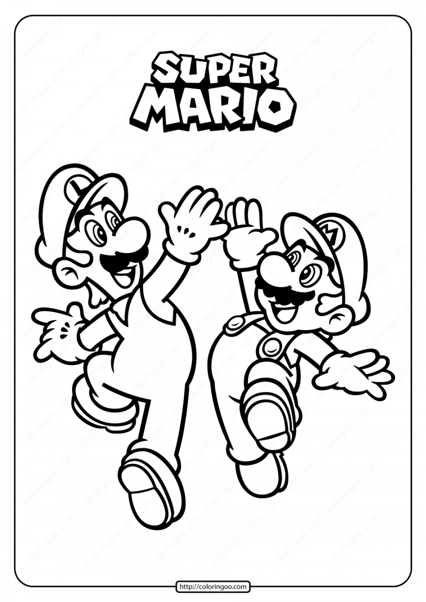 Free Mario Printable Coloring Pages - Printable - Pin on Holiday meals