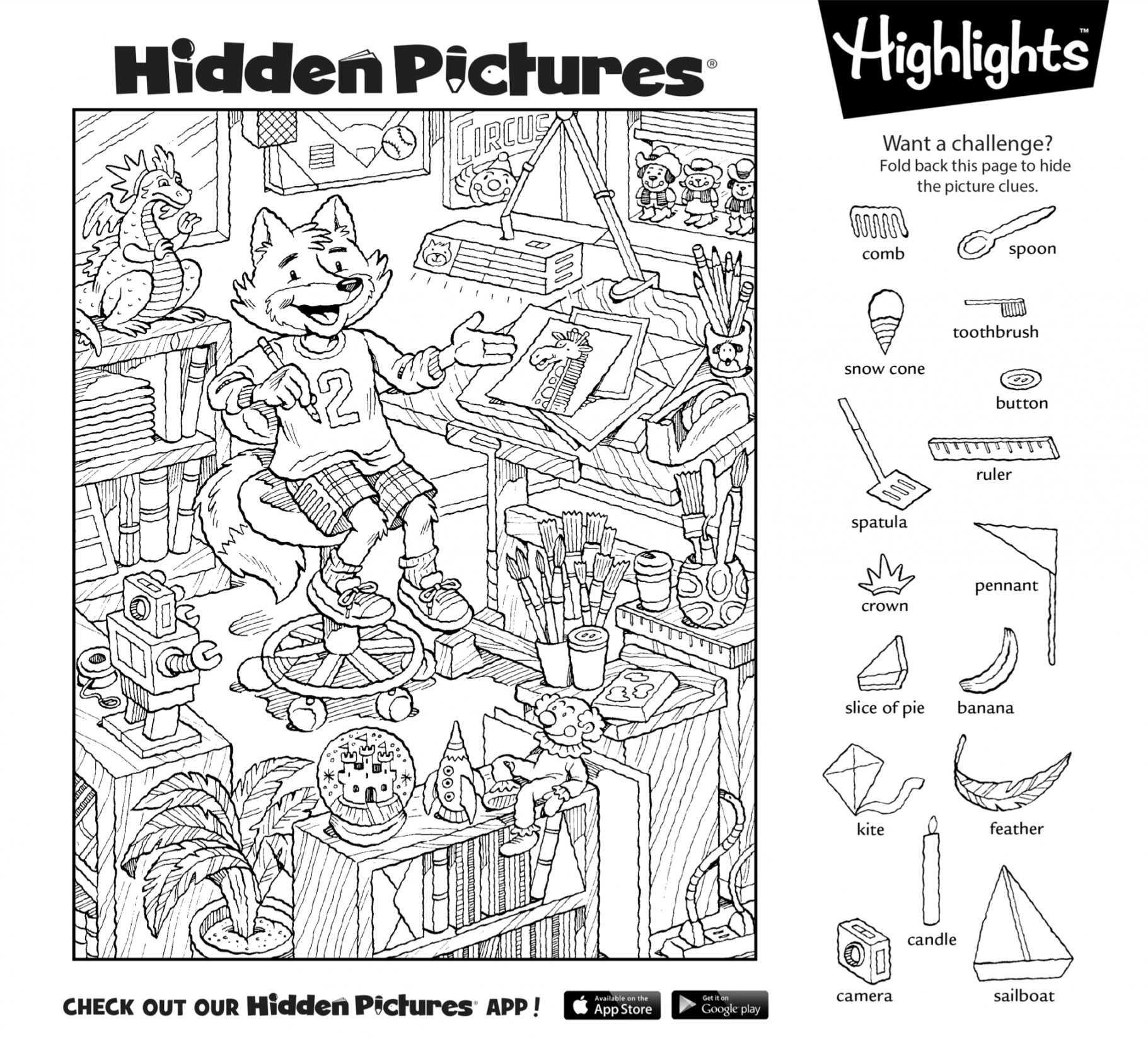 Free Hidden Pictures Printable - Printable - Pin on Printables