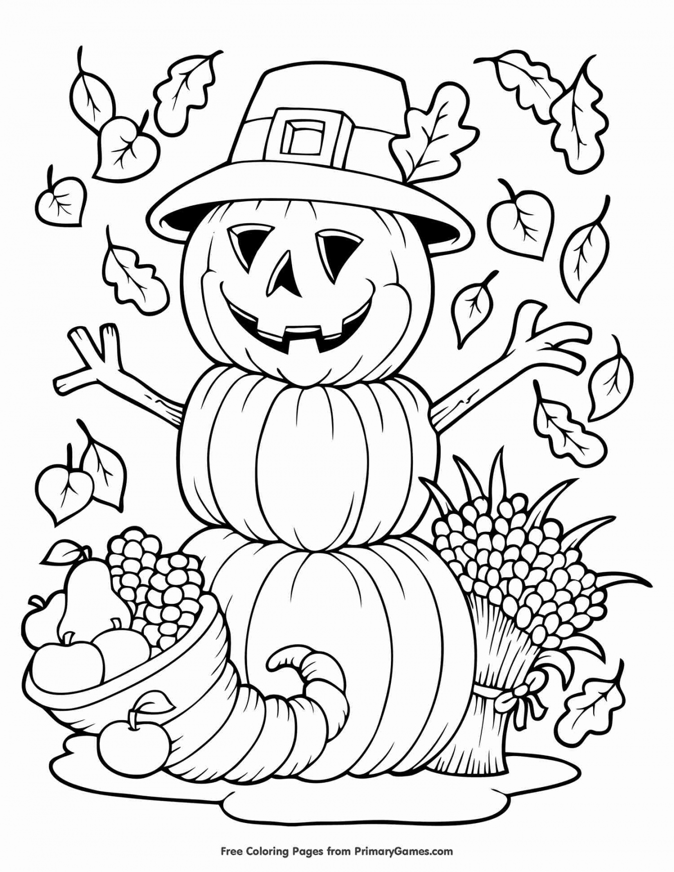 Free Printable Coloring Pages Fall - Printable -  Places to Find Free Autumn and Fall Coloring Pages