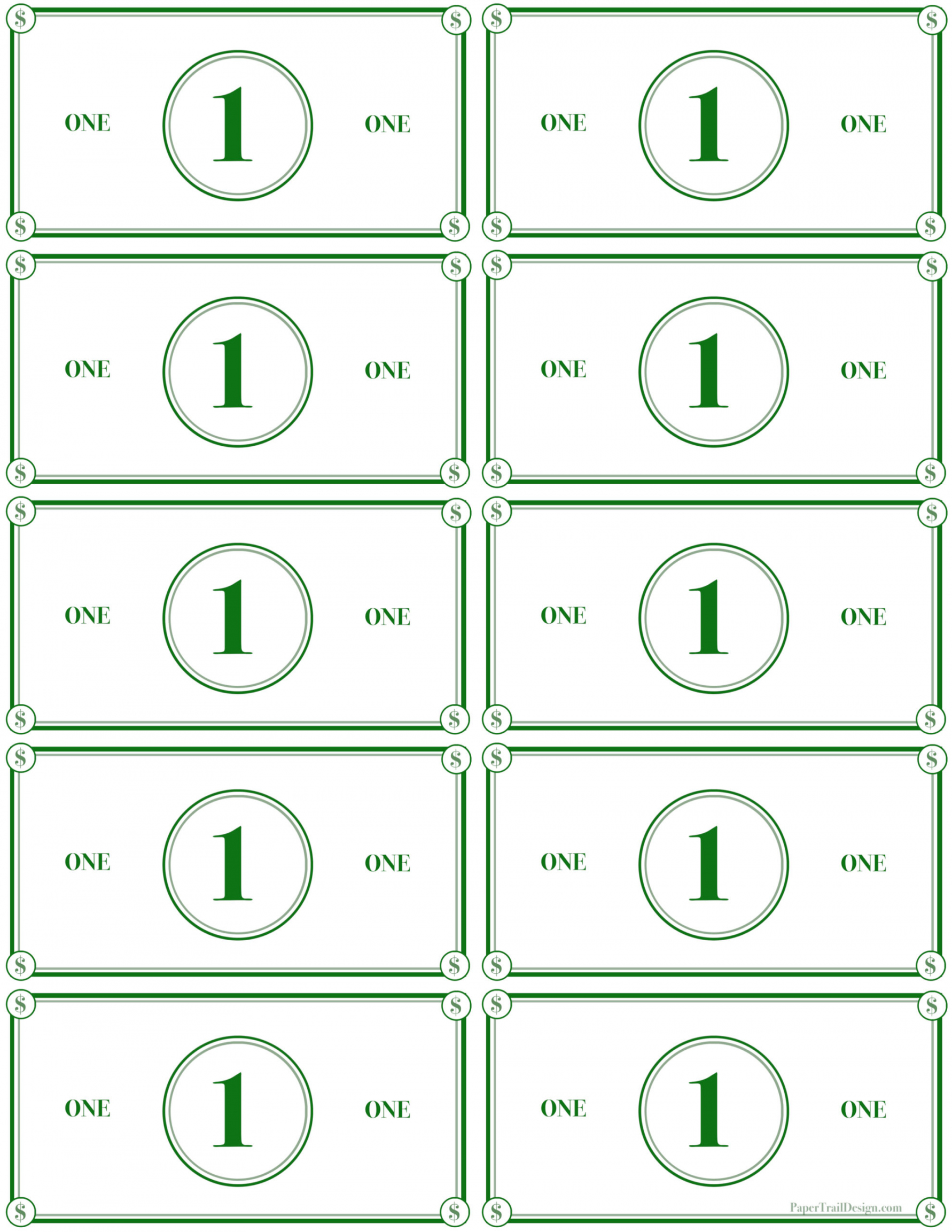 Printable Free Play Money - Printable - Play Money Printable - Paper Trail Design