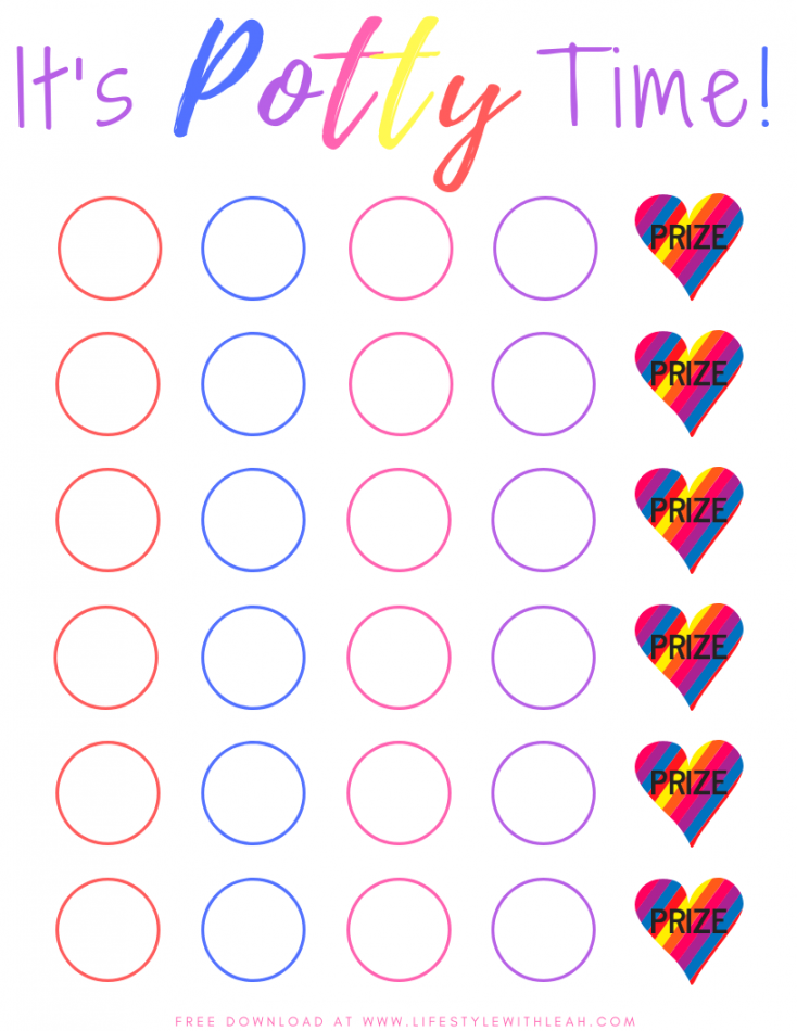 Free Printable Potty Charts - Printable - Potty Training Sticker Chart (Free Printable) - Lifestyle with Leah