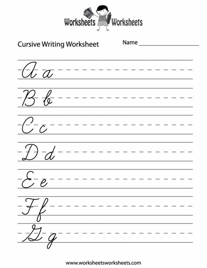 Free Printable Cursive Handwriting Worksheets - Printable - Practice Cursive Writing Worksheet - Free Printable Educational
