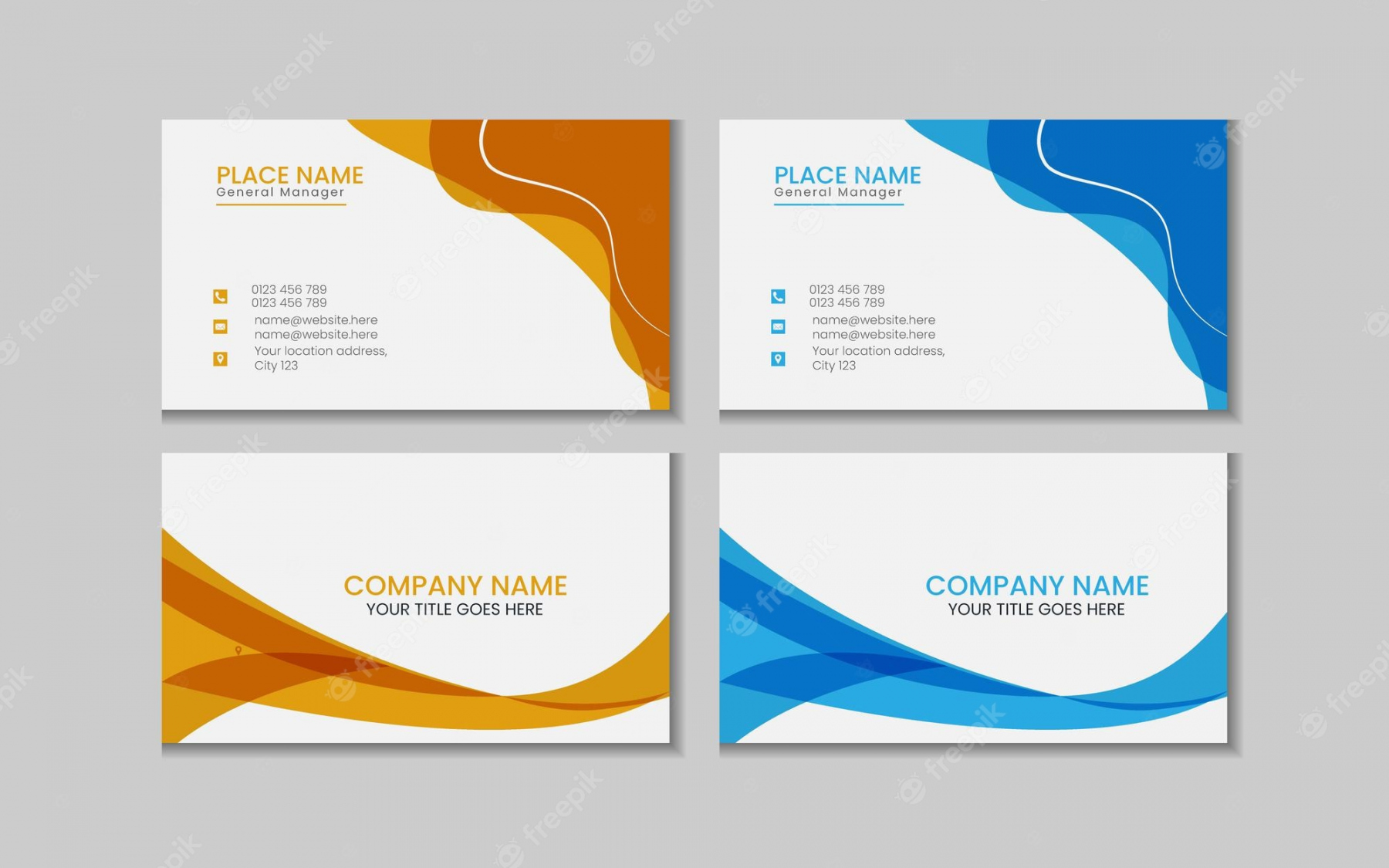 Free Printable Business Card Templates - Printable - Premium Vector  Vector printable and editable horizontal double