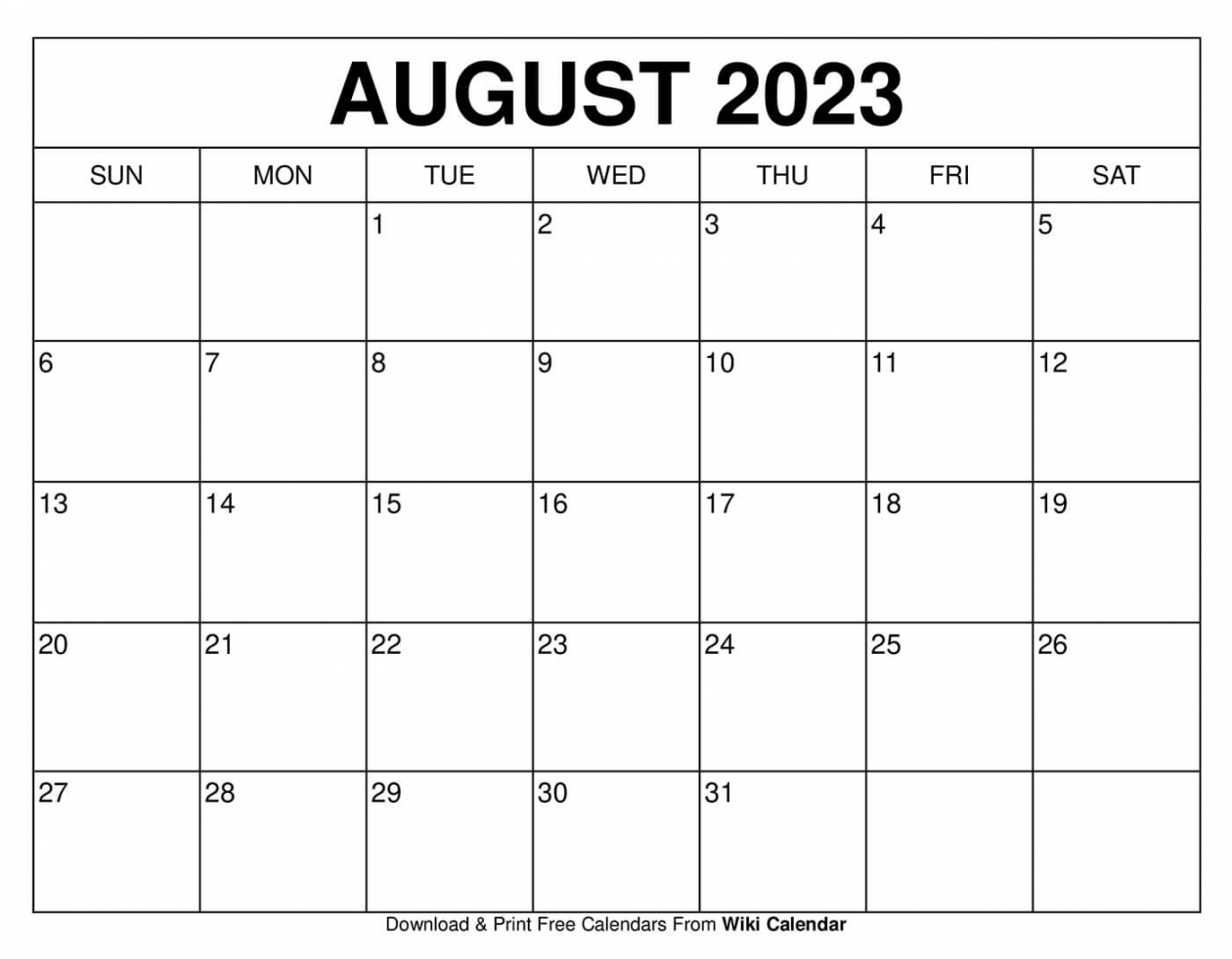 Free Printable August Calendar - Printable - Printable August  Calendar Templates With Holidays