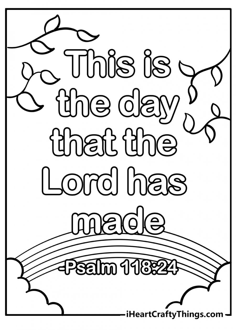 Free Printable Christian Coloring Pages - Printable - Printable Bible Verse Coloring Pages (Updated )