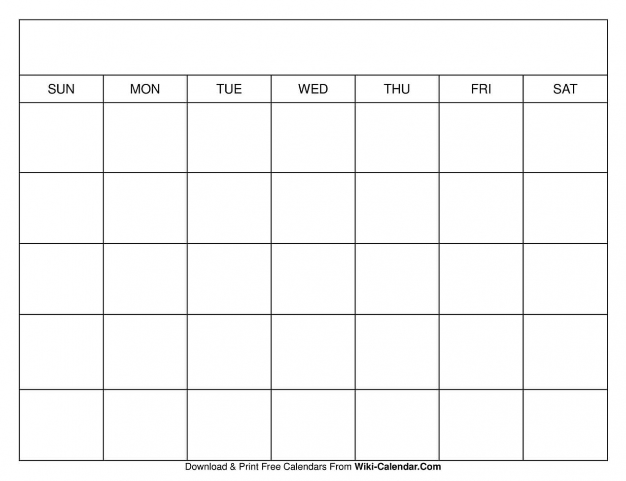 Blank Calendar Free Printable - Printable - Printable Blank Calendar Templates - Wiki Calendar