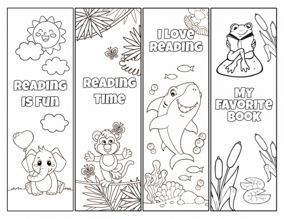 Free Printable Bookmarks To Color - Printable - Printable Bookmarks To Color For Kids