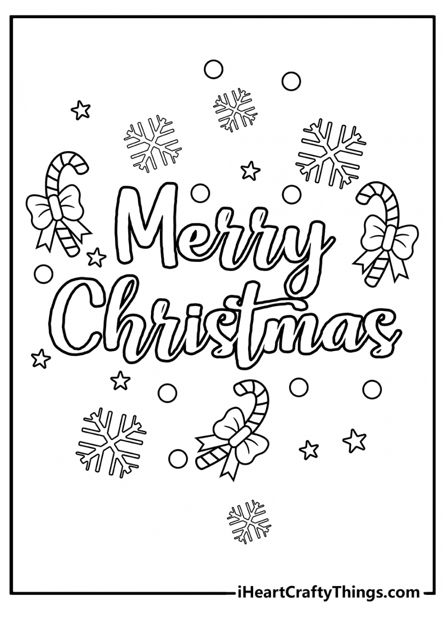 Free Printable Christmas Color Pages - Printable - Printable Christmas Coloring Pages (Updated )