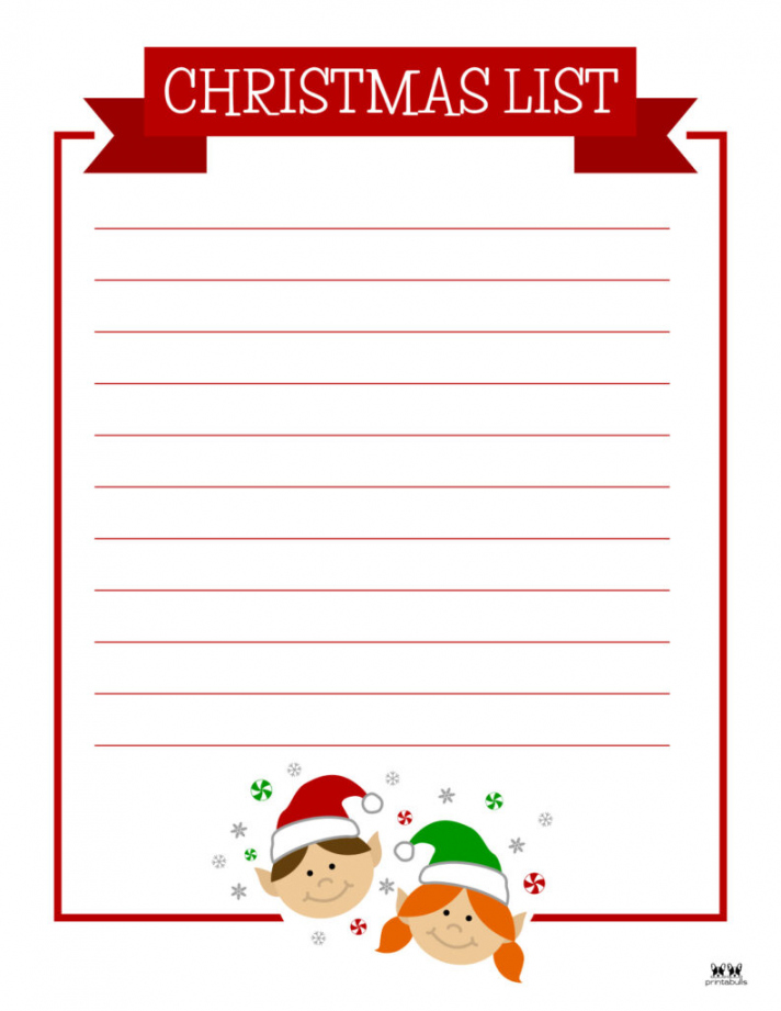 Christmas List Template Free Printable - Printable - Printable Christmas Lists -  FREE Printables  Printabulls