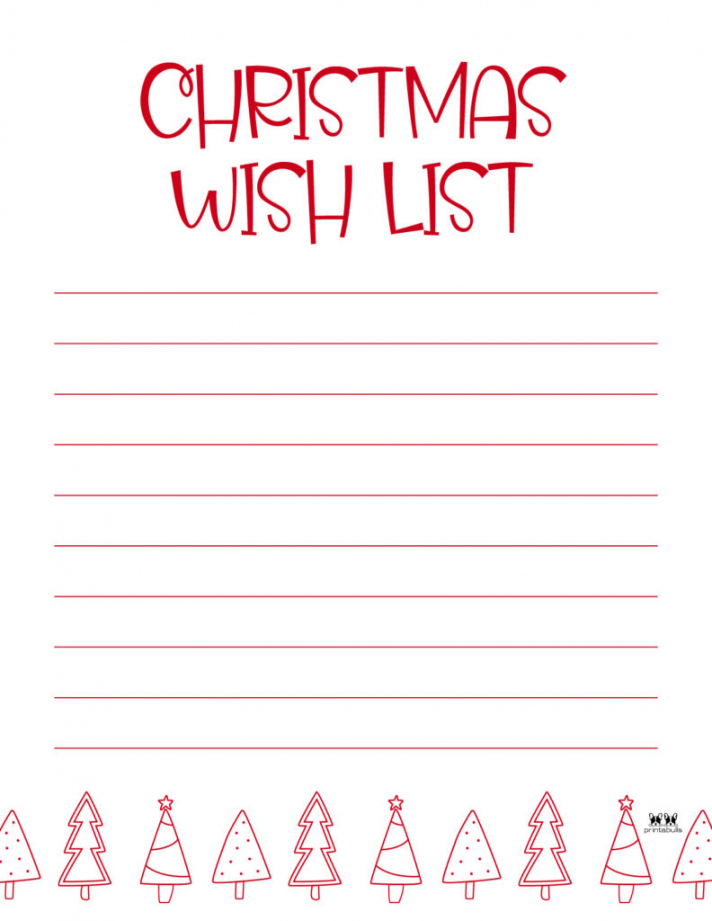 Printable Christmas List Template Free - Printable - Printable Christmas Lists -  FREE Printables  Printabulls