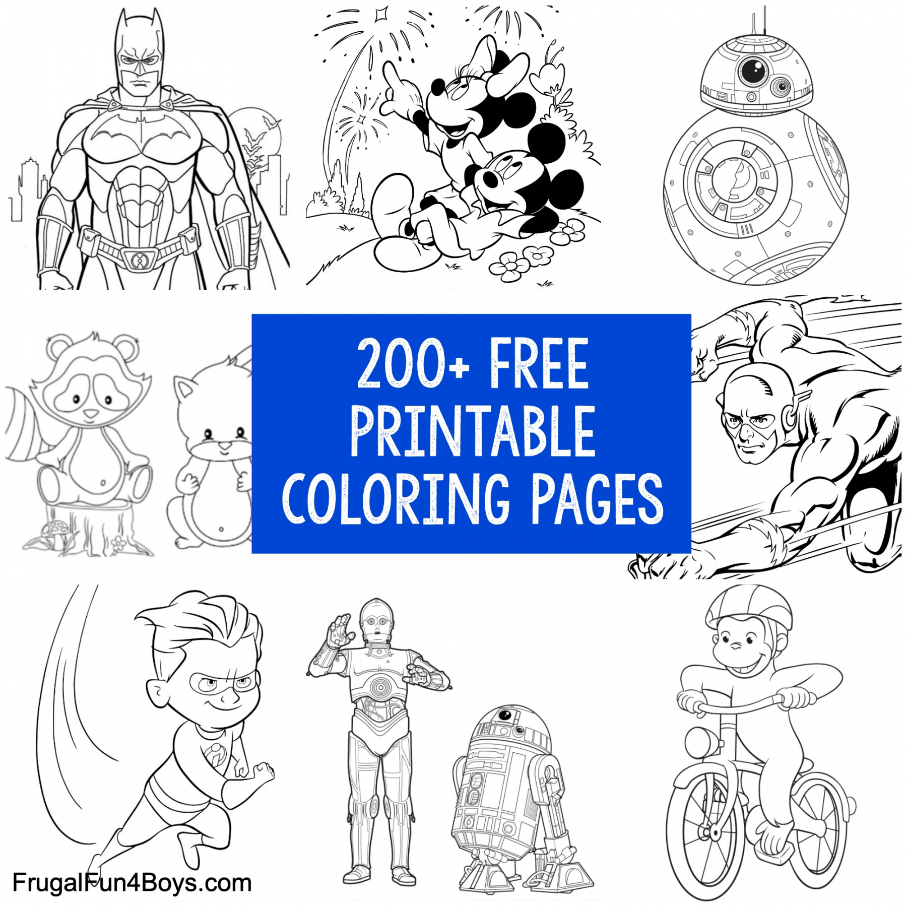 Free Printable Coloring Pages For Boys - Printable - + Printable Coloring Pages for Kids - Frugal Fun For Boys and Girls
