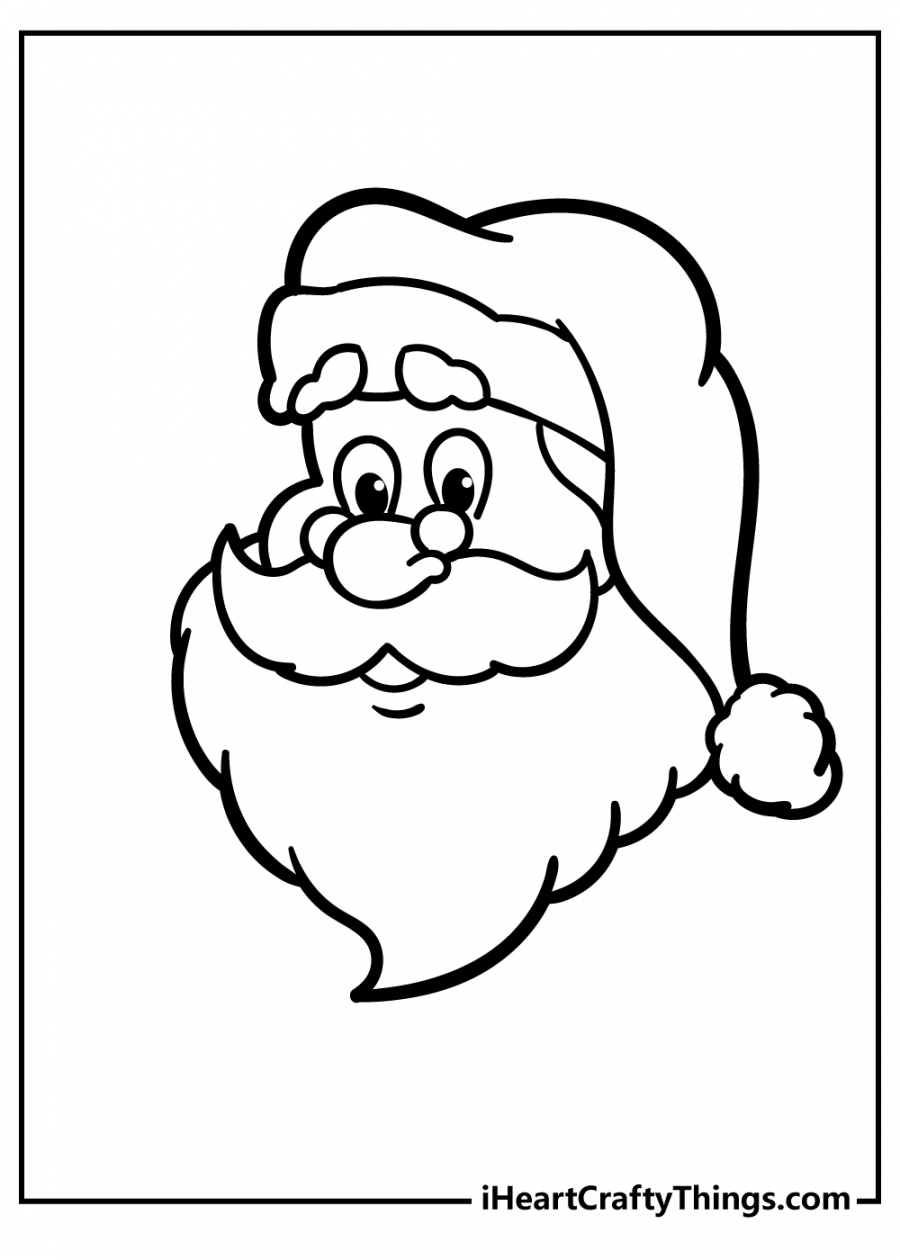 Santa Coloring Pages Printable Free - Printable - Printable Cute Santa Christmas Coloring Pages (Updated )