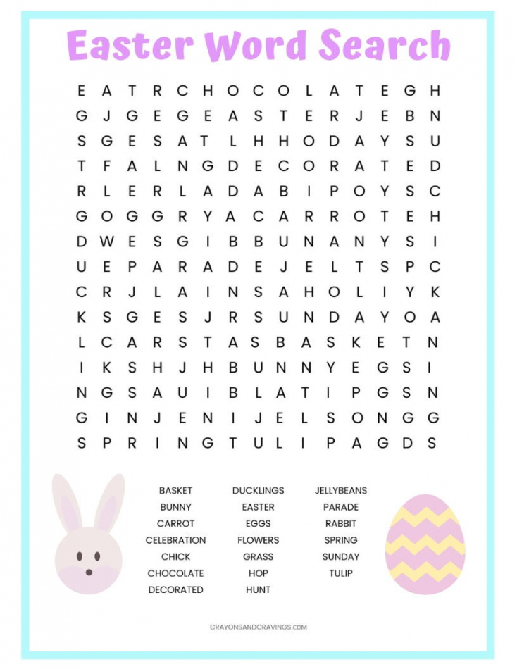 Free Printable Easter Word Search - Printable - Printable Easter Word Search  AllFreePaperCrafts