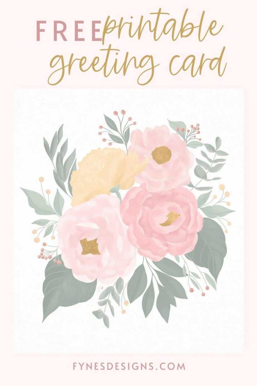 Free Printable Greeting Card - Printable - Printable Floral Card  Phoenix lifestyle  Love and Specs