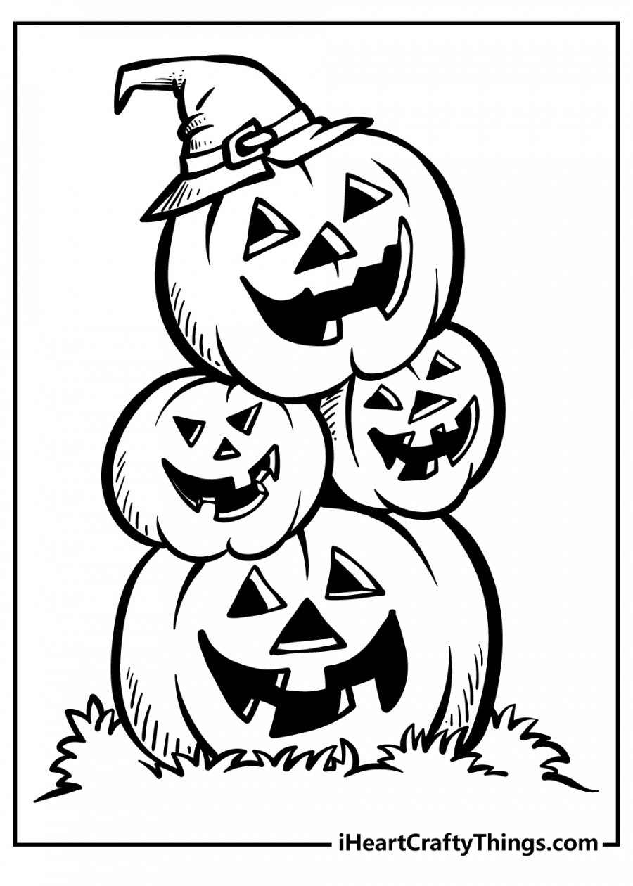 Halloween Color Pages Free Printable - Printable - Printable Halloween Coloring Pages (Updated )