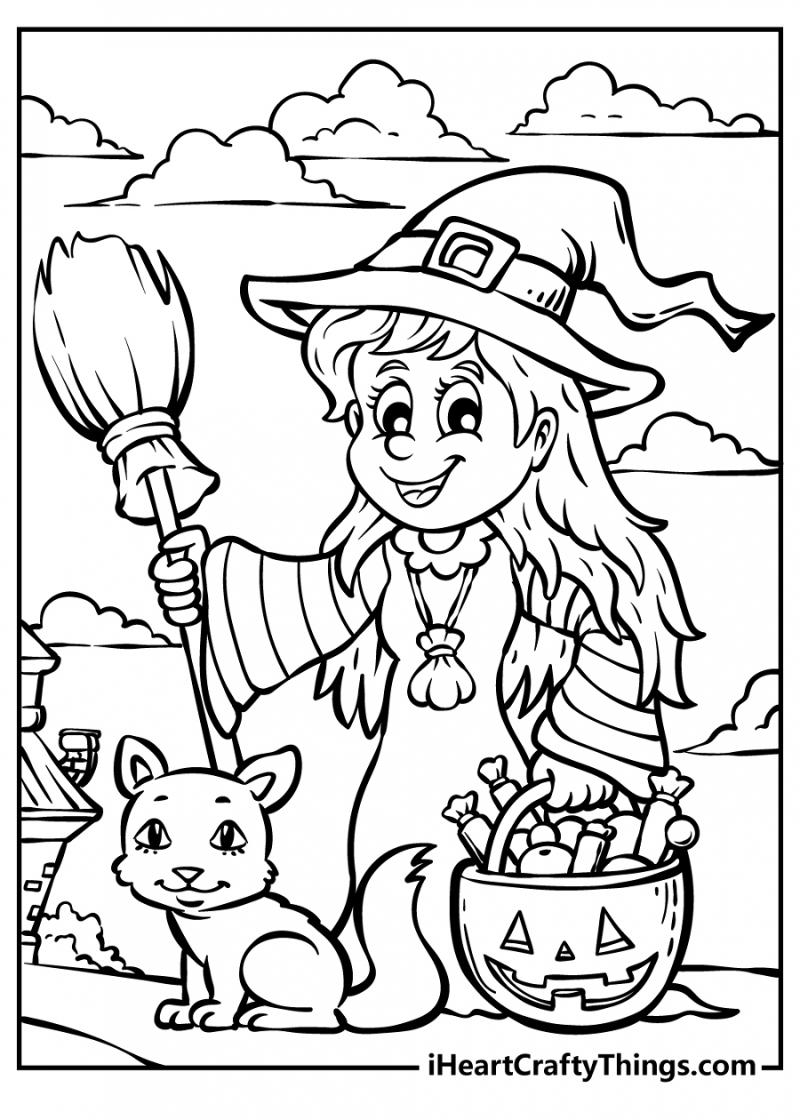 Free Halloween Printable Coloring Pages - Printable - Printable Halloween Coloring Pages (Updated )