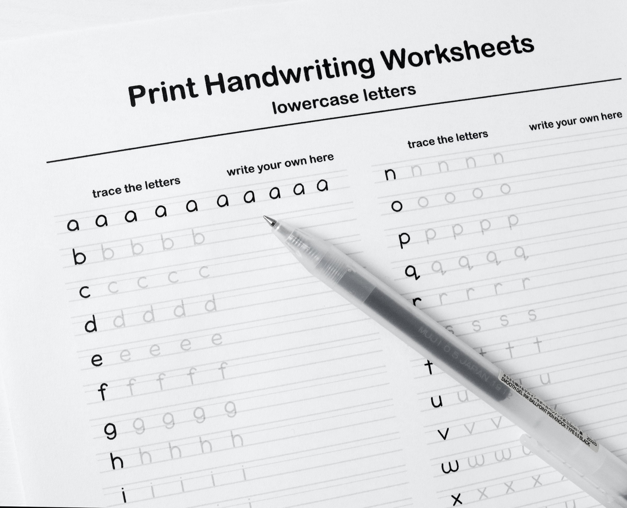 Free Printable Handwriting Worksheets - Printable - Printable Handwriting Worksheets Pages Letters Words and - Etsy