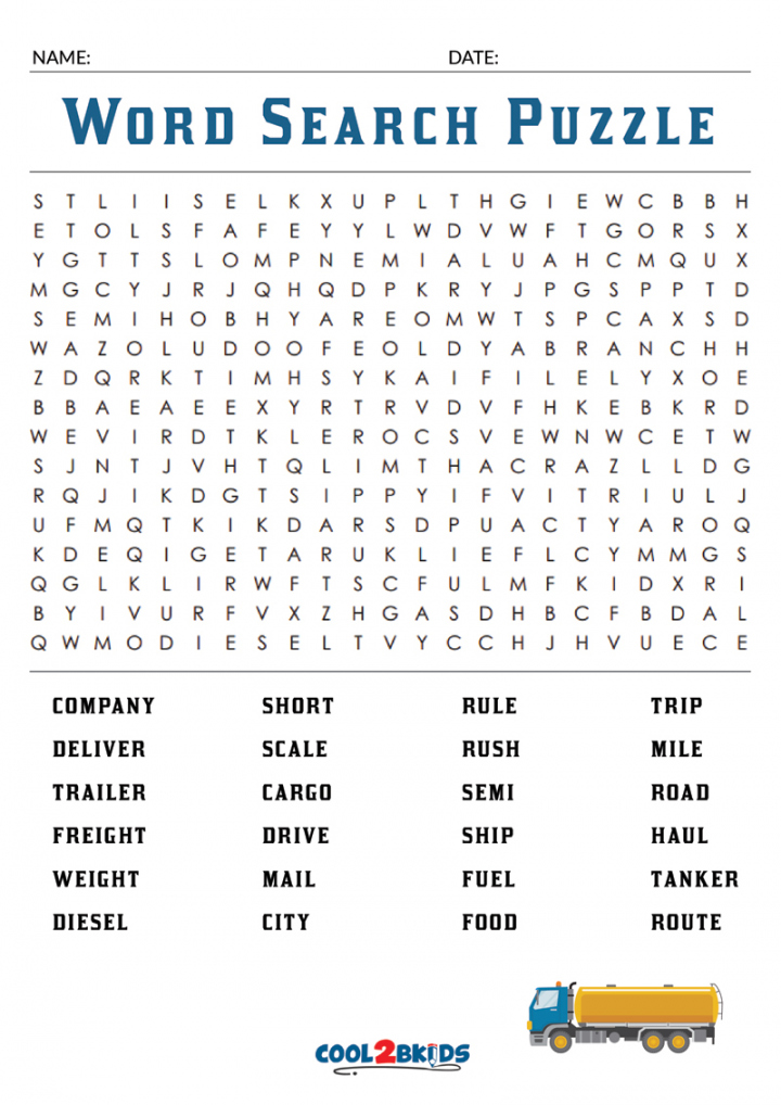 Large Print Word Searches Free Printable - Printable - Printable Large Print Word Search - CoolbKids