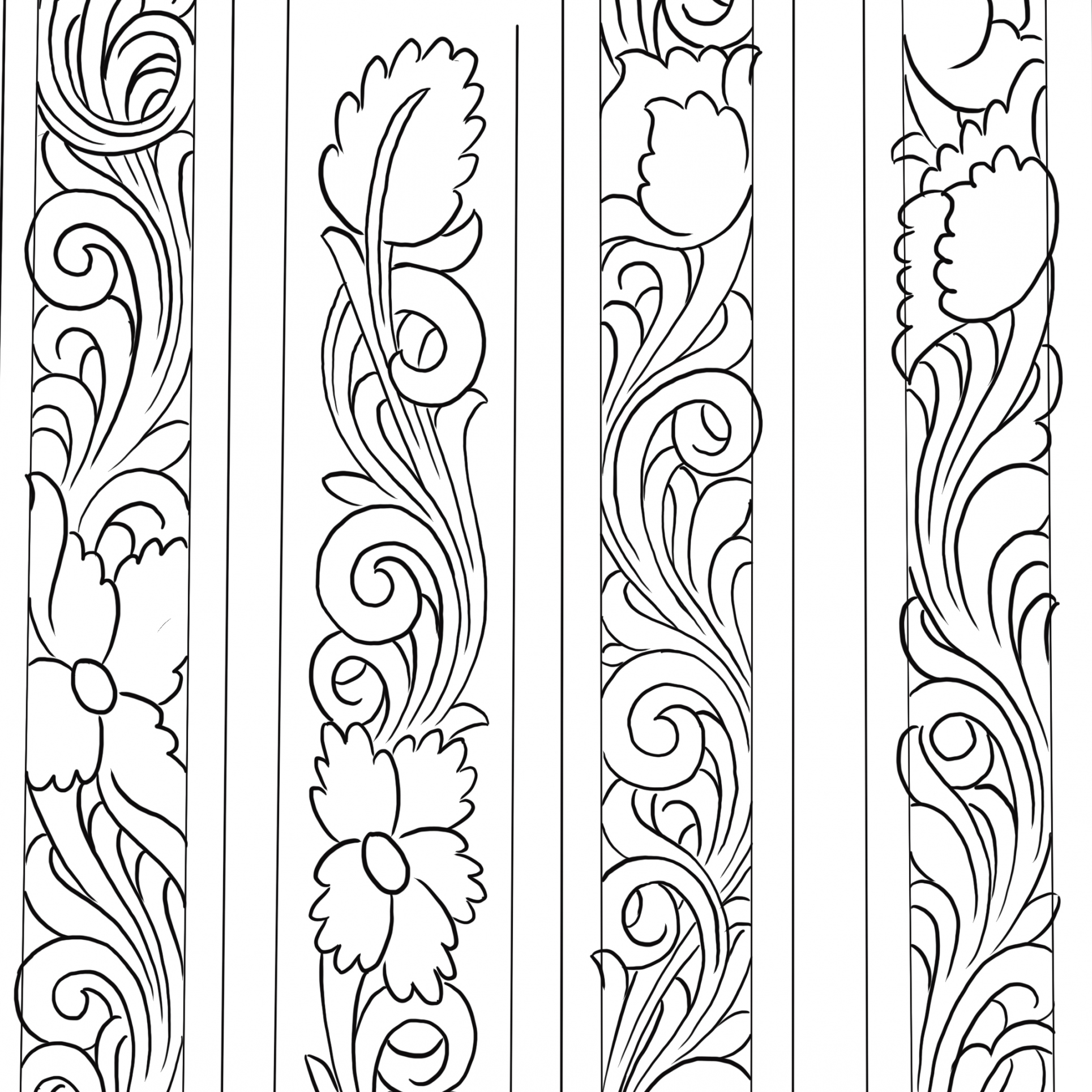 Beginner Free Printable Leather Tooling Patterns - Printable - Printable Leather Carving Patterns - Printable Word Searches