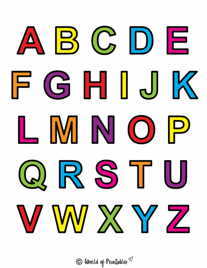 Printable Alphabet Letters Free - Printable - Printable Letters & Alphabet Letters - World of Printables