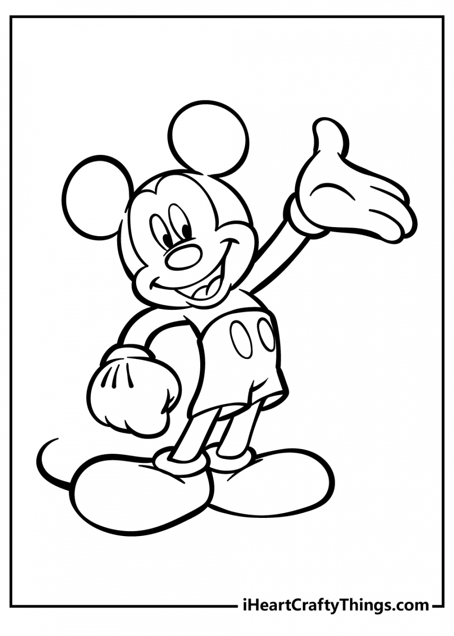 Mickey Mouse Coloring Pages Free Printable - Printable - Printable Mickey Mouse Coloring Pages (Updated )