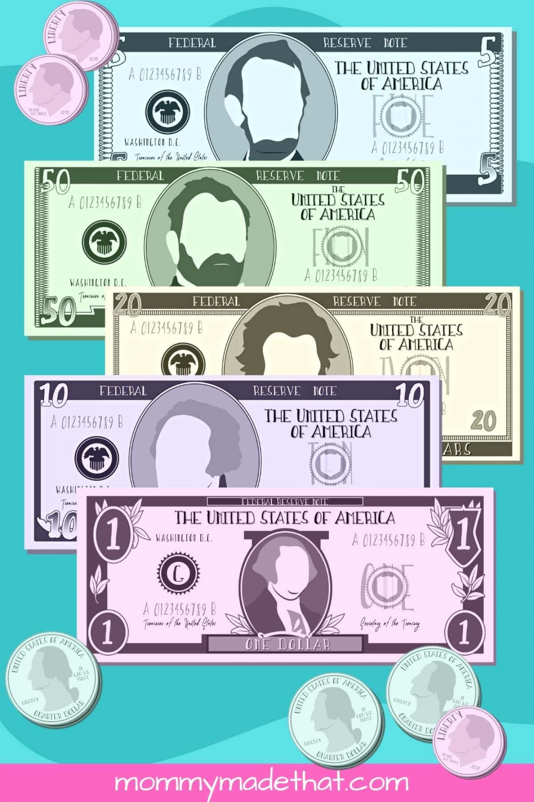 Printable Free Play Money - Printable - Printable Play Money (Lots of Free Fake Money Templates)