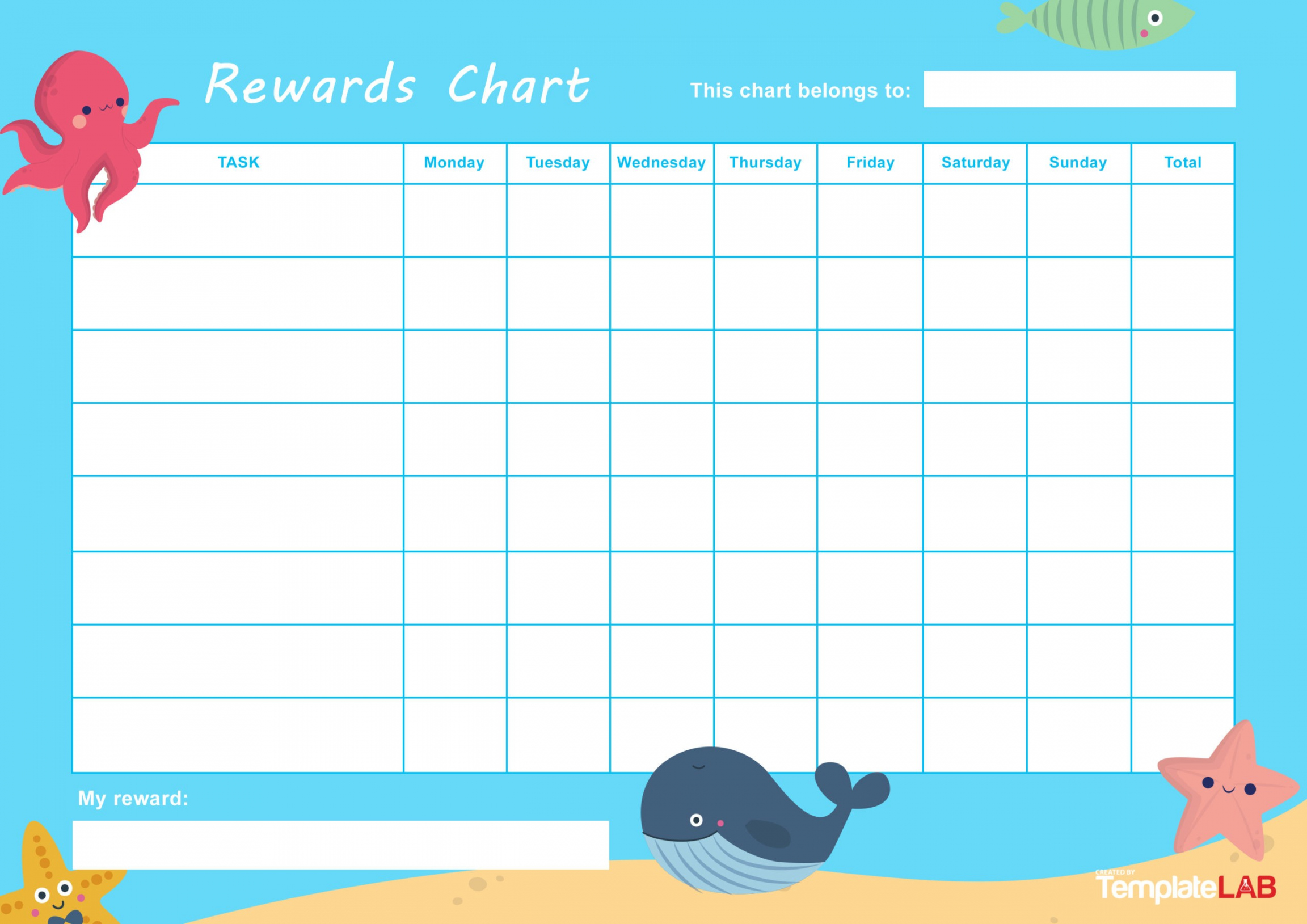 Free Printable Sticker Charts - Printable -  Printable Reward Charts for Kids (PDF, Excel & Word)