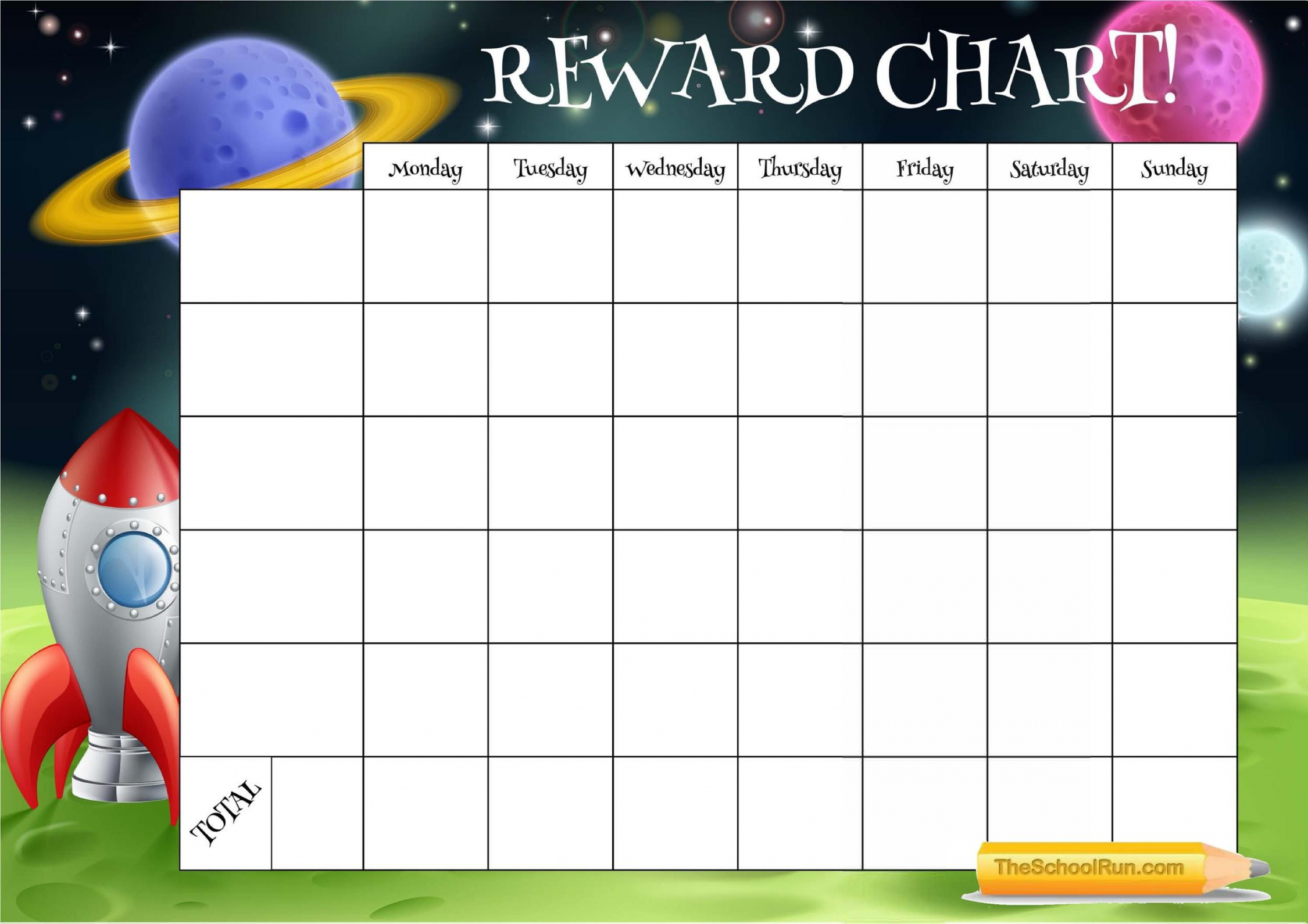 Free Printable Reward Charts - Printable -  Printable Reward Charts for Kids (PDF, Excel & Word)