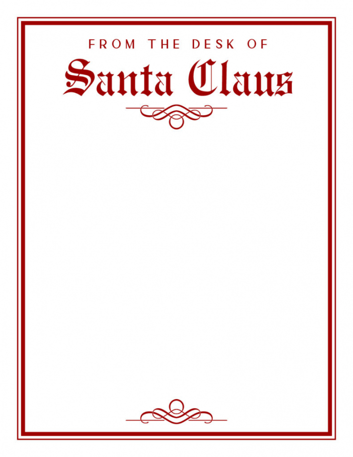 Free Printable Letterhead From Santa - Printable - Printable Santa Letterhead Templates -  FREE Printables