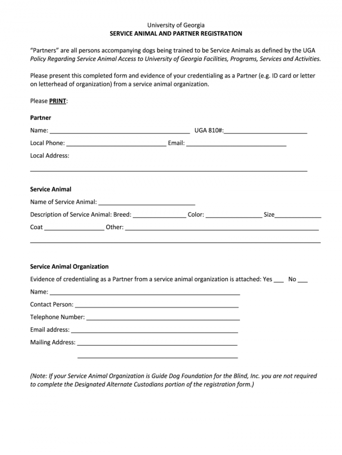 Fillable Blank Downloadable Free Printable Service Dog Certificate - Printable - Printable service dog forms: Fill out & sign online  DocHub