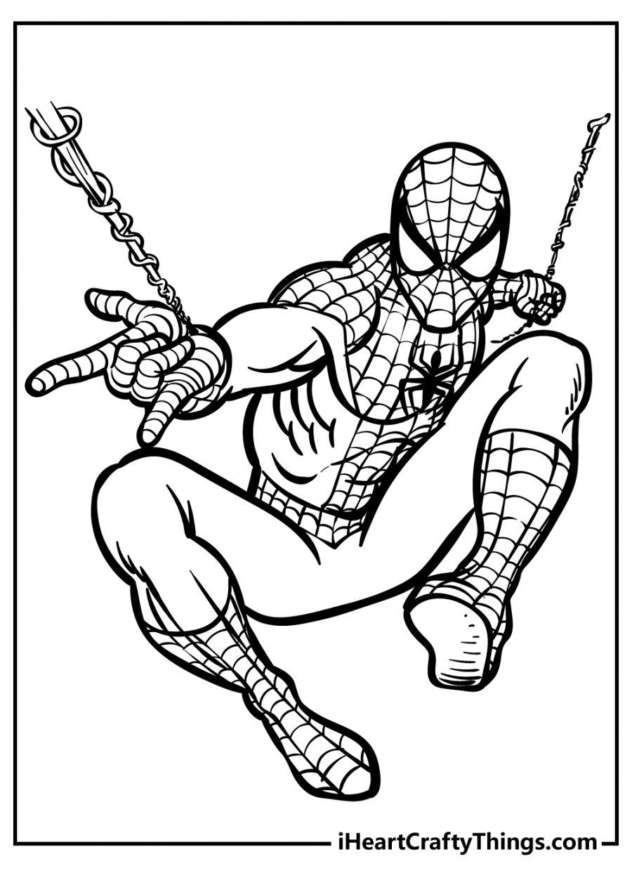 Free Printable Coloring Pages of Spiderman - Printable - Printable Spider-Man Coloring Pages (Updated )