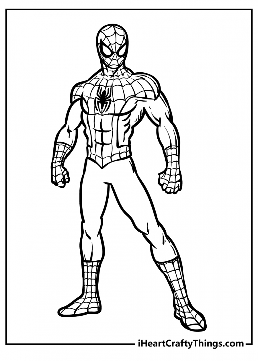 Spiderman Coloring Pages Free Printable - Printable - Printable Spider-Man Coloring Pages (Updated )