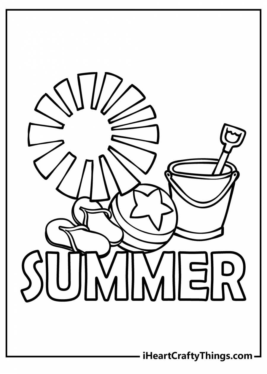 Summer Coloring Pages Free Printable - Printable - Printable Summer Pages (Updated )