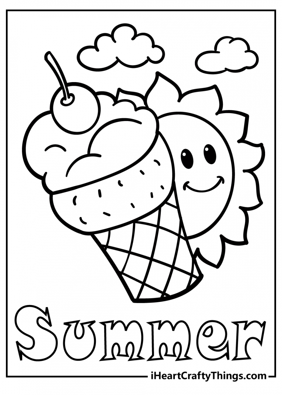 Free Printable Summer Coloring Pages - Printable - Printable Summer Pages (Updated )