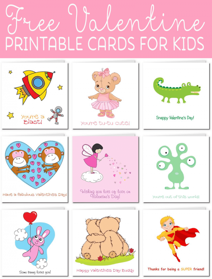 Free Valentines Cards Printable - Printable - Printable Valentine Cards for Kids