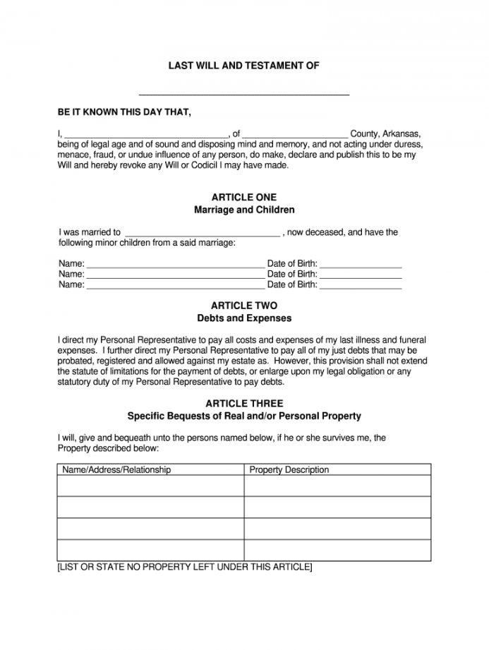 Free Printable Wills Forms - Printable - Printable Will Forms - Fill Online, Printable, Fillable, Blank
