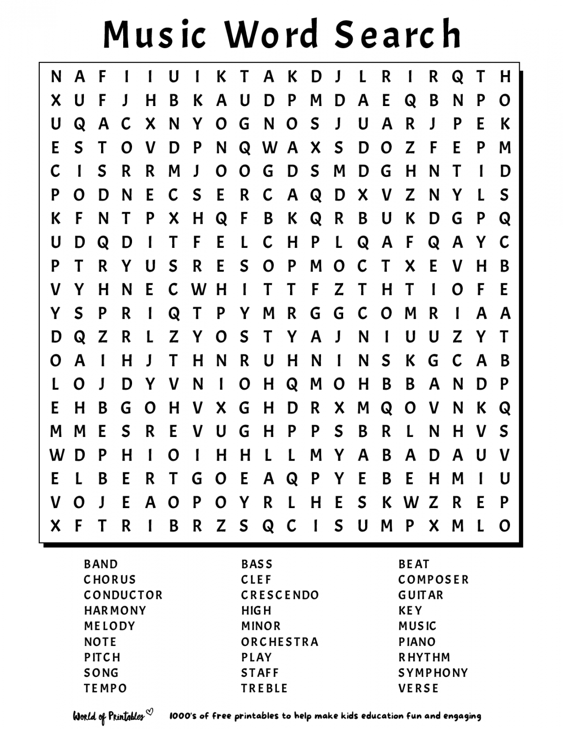 Word Search Puzzles Free Printable - Printable - Printable Word Search  World of Printables