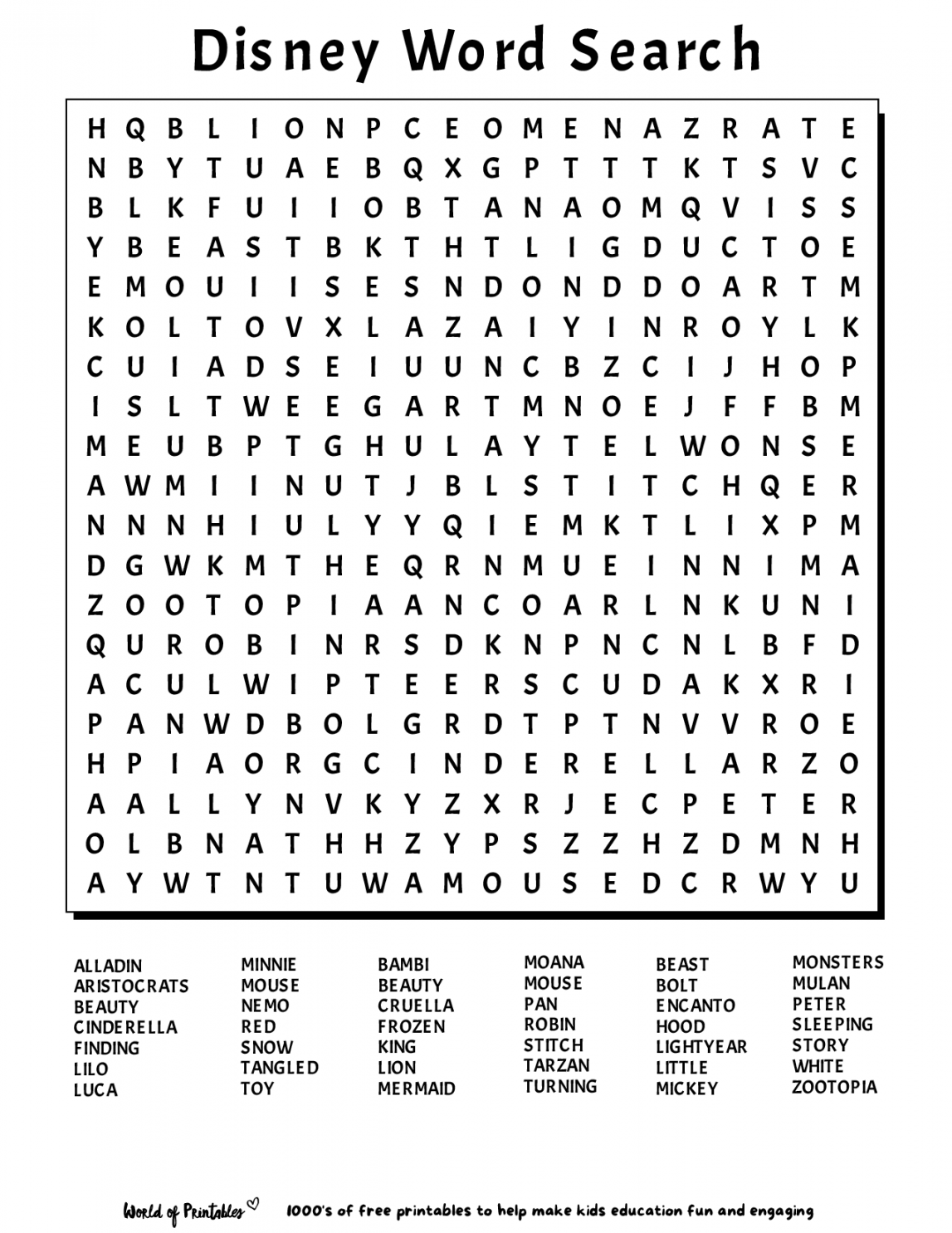 Word Search Free Printable - Printable - Printable Word Search  World of Printables