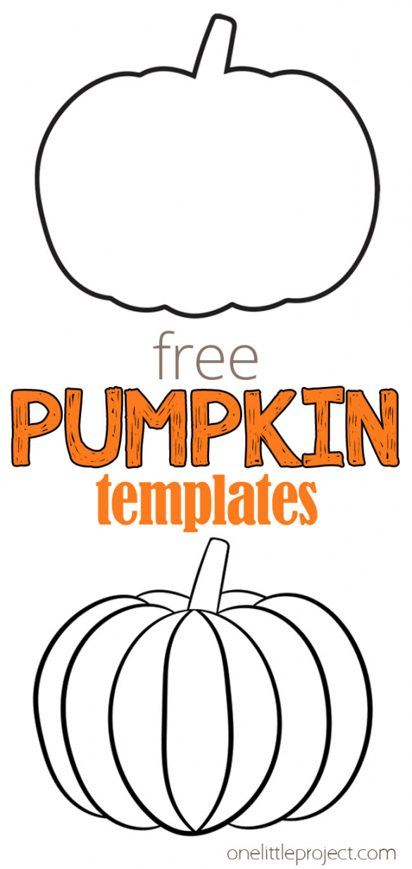 Free Printable Pumpkin Template - Printable - Pumpkin Template  Free Printable Pumpkin Outlines - One Little
