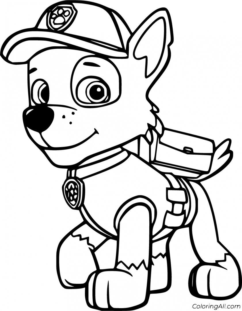 Free Printable Paw Patrol Coloring Pages - Printable - Rocky Paw Patrol Coloring Pages - ColoringAll