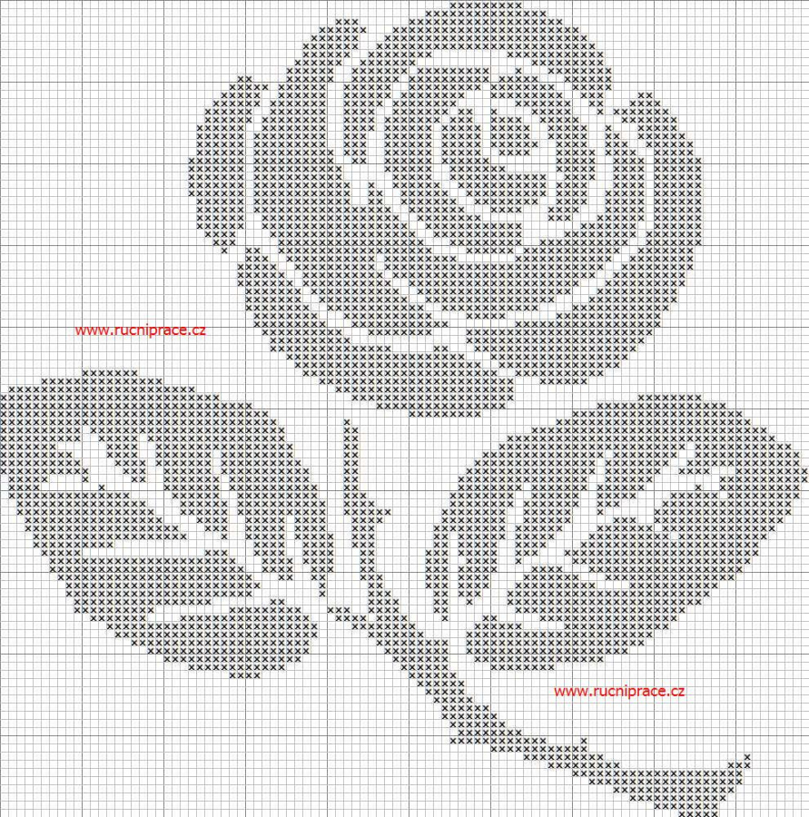 Free Cross Stitch Patterns Printable - Printable - Rose, free cross stitch patterns and charts - www