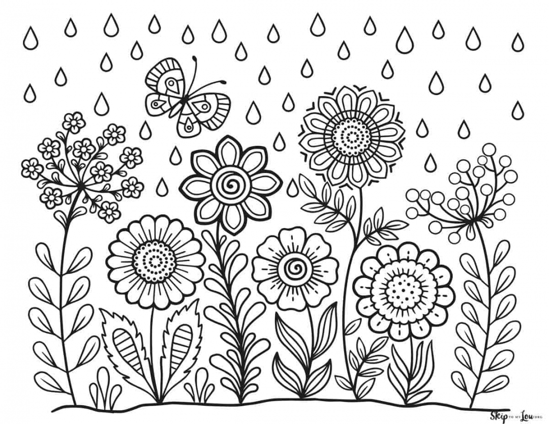 Free Spring Coloring Pages Printable - Printable - Spring Coloring Pages  Skip To My Lou