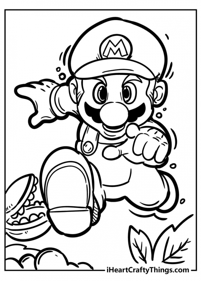 Free Printable Coloring Pages Mario - Printable - Super Mario Bros Coloring Pages - New And Exciting ()