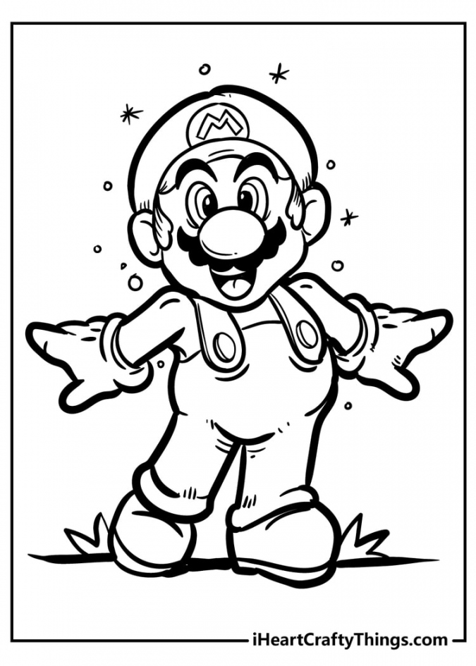 Free Printable Mario Coloring Pages - Printable - Super Mario Bros Coloring Pages - New And Exciting ()