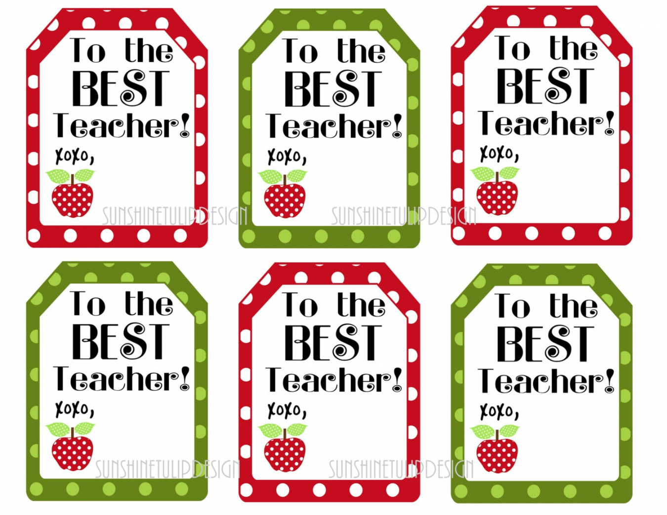 Teacher Appreciation Free Printable Tags - Printable - Teacher Appreciation Printable tags, Printable The BEST Teacher Gift Tags,  Printable Teacher Appreciation Gift Tags by SUNSHINETULIPDESIGN