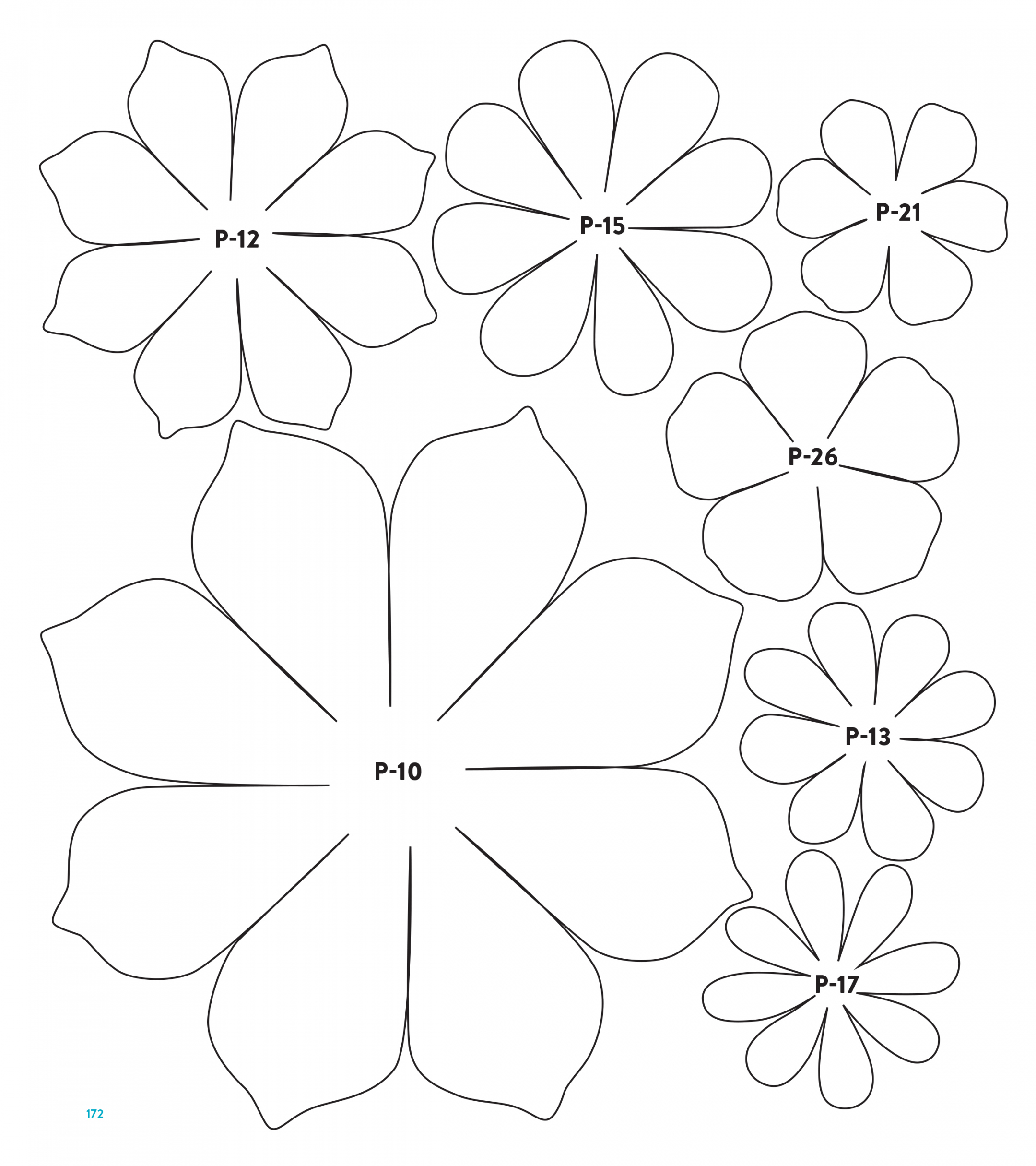 Cut Out Printable Free Paper Flower Petal Templates - Printable - TEMPLATES