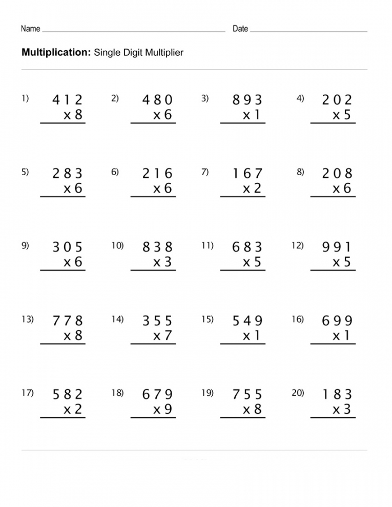 Math Worksheets For 4th Graders Free Printables - Printable - th Grade Math Worksheets - Best Coloring Pages For Kids